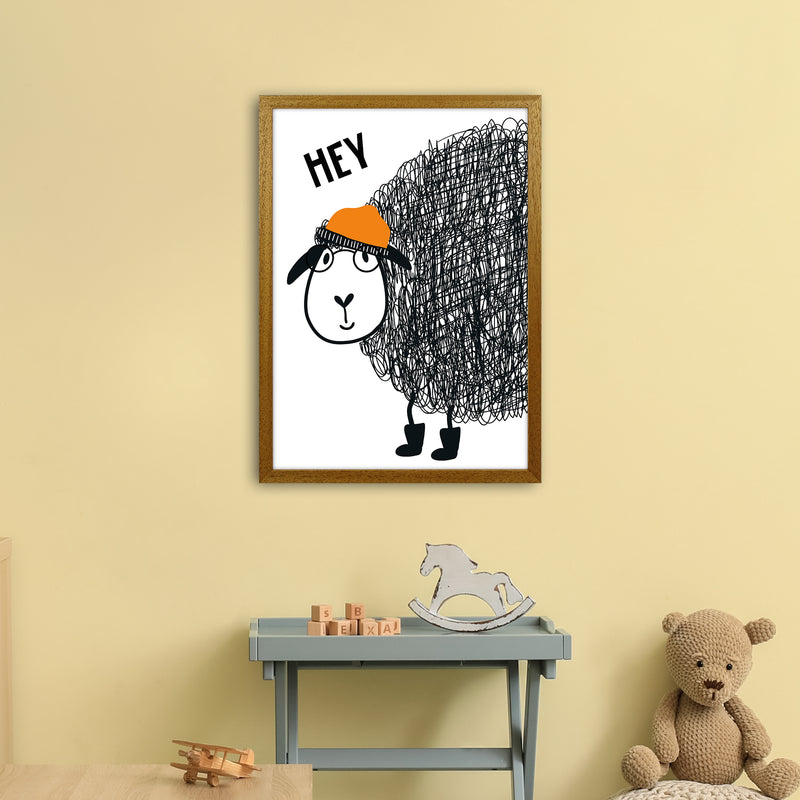 Hey Sheep Animal  Art Print by Pixy Paper A2 Print Only