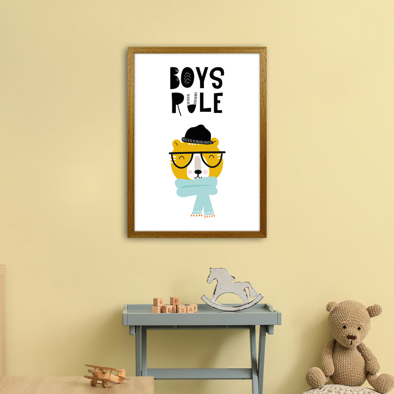 Boys Rule Animal  Art Print by Pixy Paper A2 Print Only