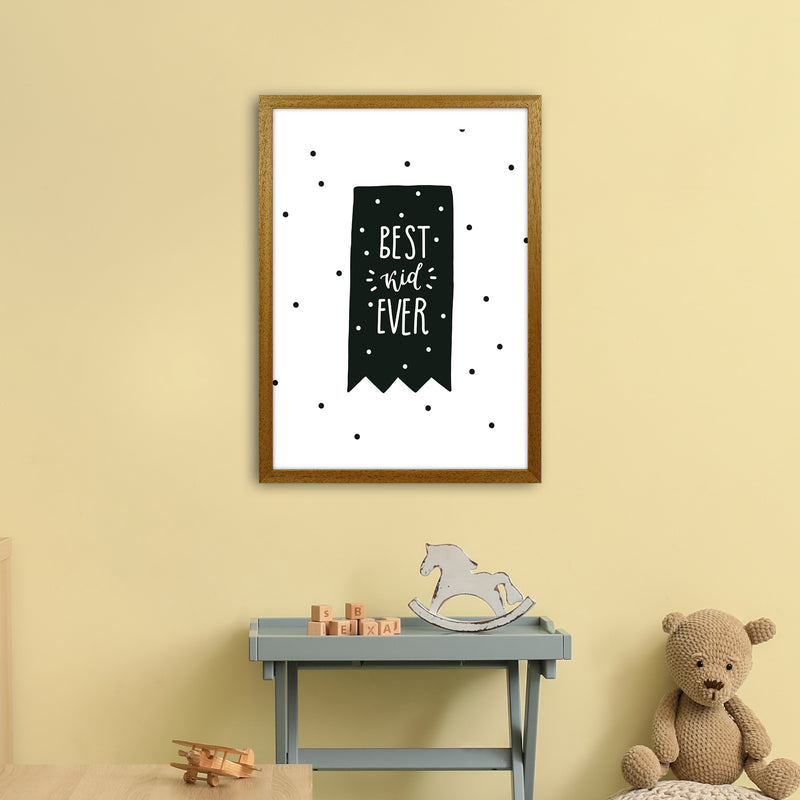Best Kid Ever Flag Black Super Scandi  Art Print by Pixy Paper A2 Print Only