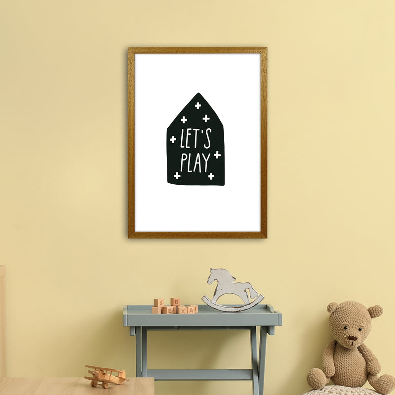 Let'S Play House Black Super Scandi  Art Print by Pixy Paper A2 Print Only