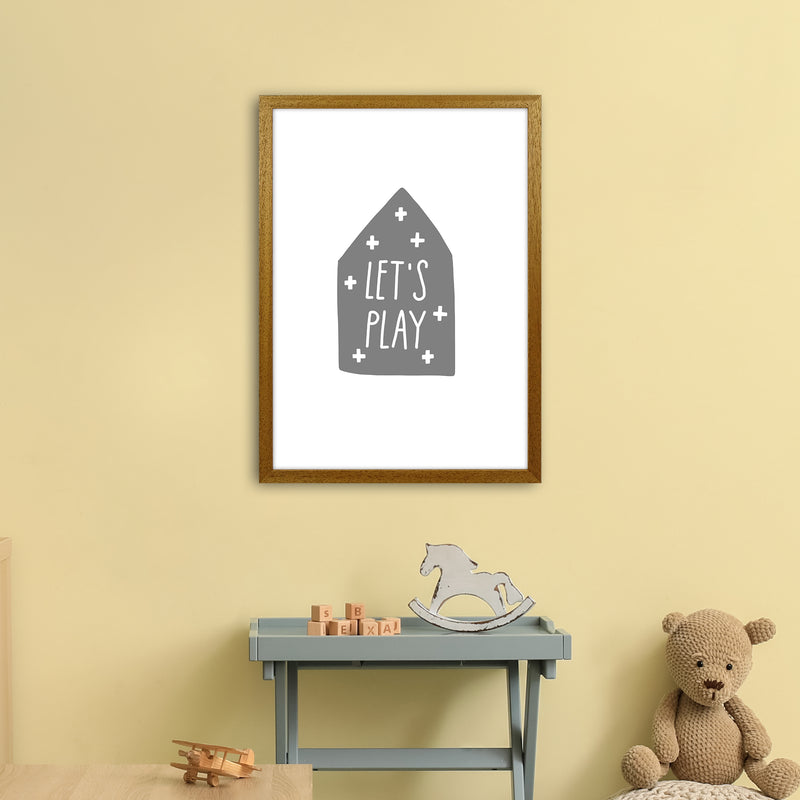 Let'S Play House Grey Super Scandi  Art Print by Pixy Paper A2 Print Only
