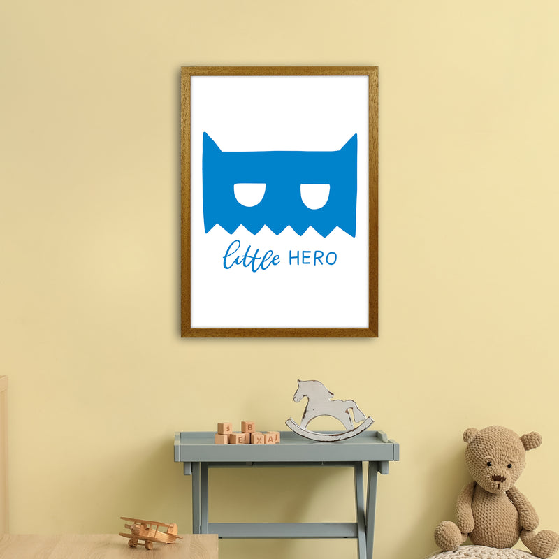 Little Hero Mask Blue Super Scandi  Art Print by Pixy Paper A2 Print Only