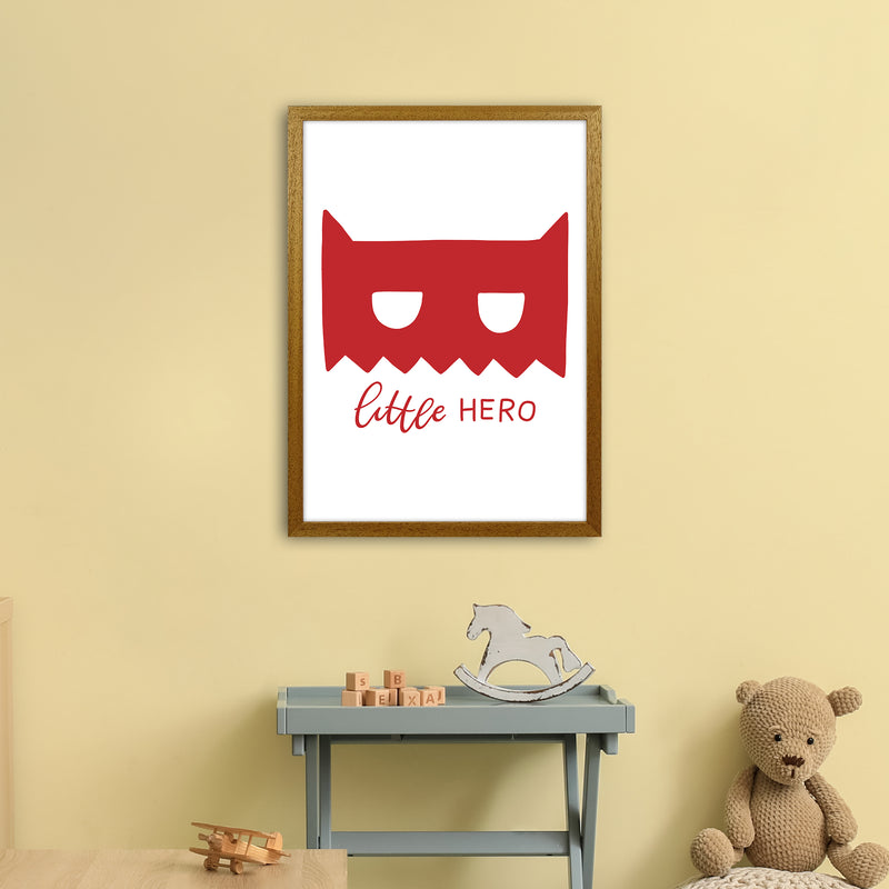 Little Hero Mask Red Super Scandi  Art Print by Pixy Paper A2 Print Only