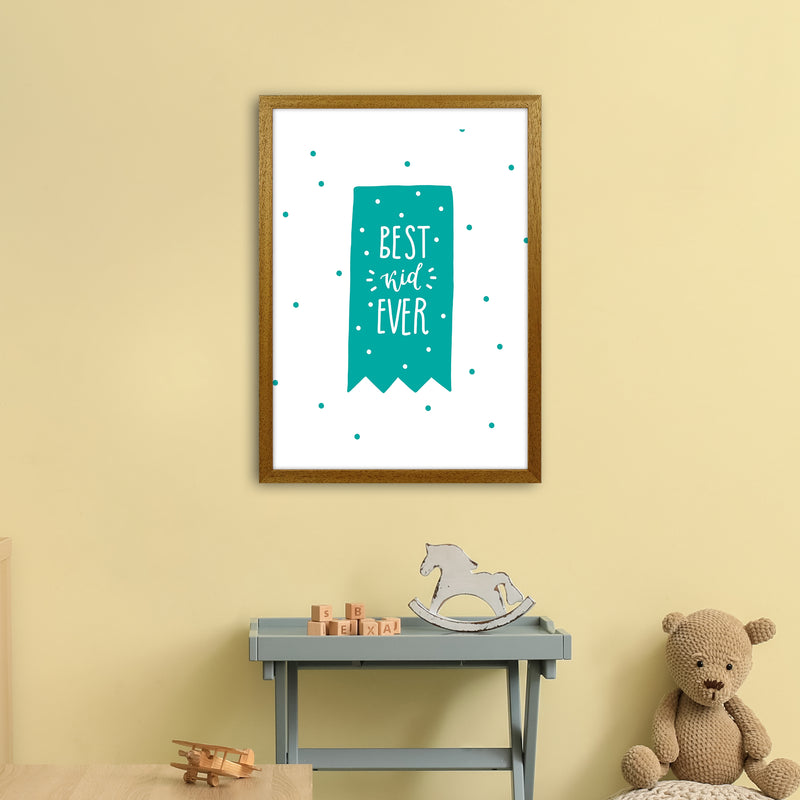 Best Day Ever Teal Super Scandi  Art Print by Pixy Paper A2 Print Only