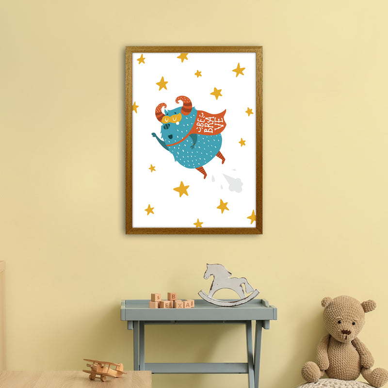 Little Monsters Flying Be Brave  Art Print by Pixy Paper A2 Print Only