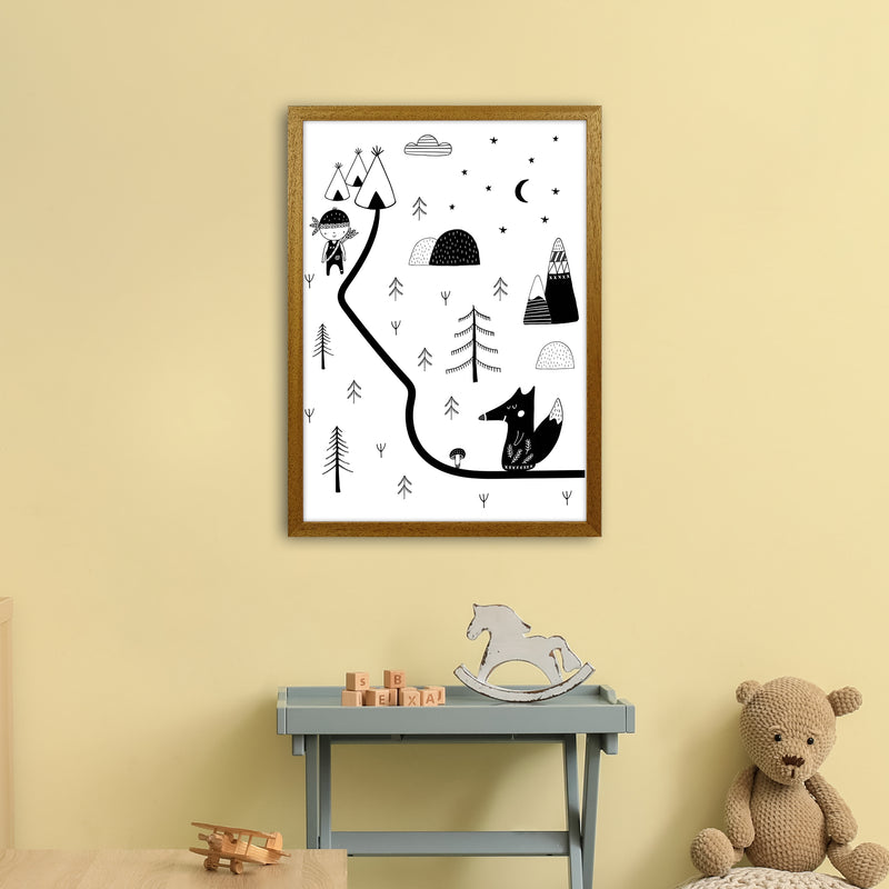 Little Explorer Winding Road  Art Print by Pixy Paper A2 Print Only
