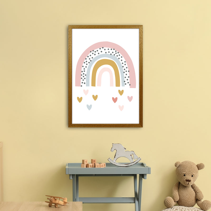 Rainbow With Heart Drops  Art Print by Pixy Paper A2 Print Only
