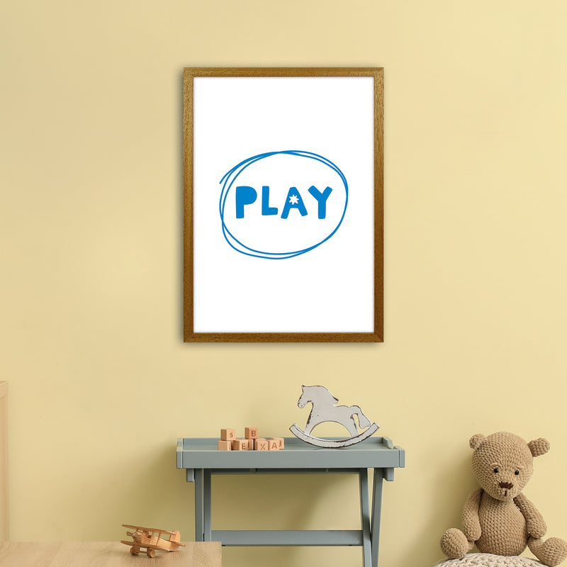 Play Blue Super Scandi  Art Print by Pixy Paper A2 Print Only