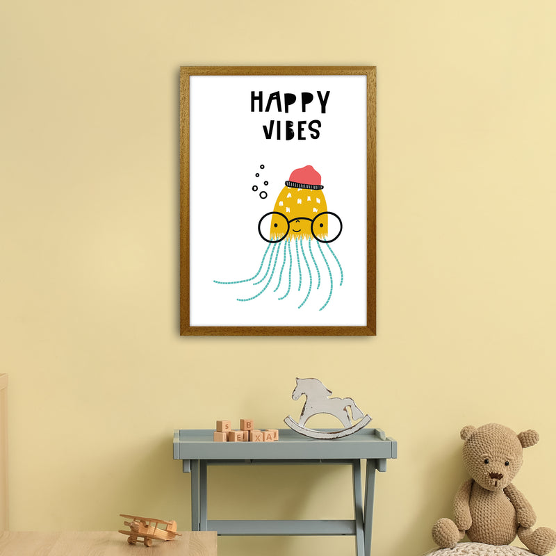 Happy Vibes Animal Pop  Art Print by Pixy Paper A2 Print Only