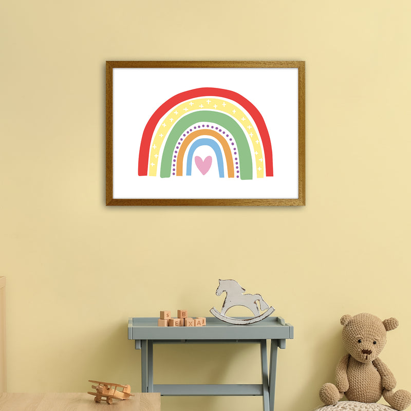 Rainbow With Heart  Art Print by Pixy Paper A2 Print Only