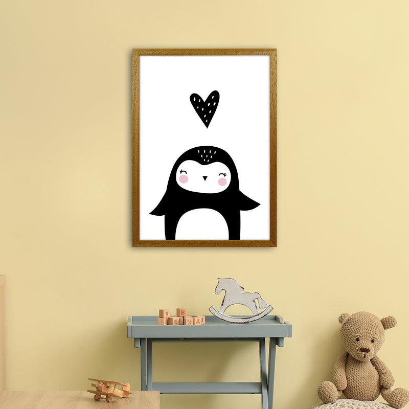 Penguin With Heart  Art Print by Pixy Paper A2 Print Only