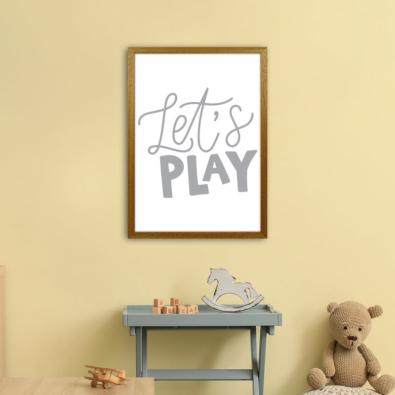 Let'S Play Grey  Art Print by Pixy Paper A2 Print Only