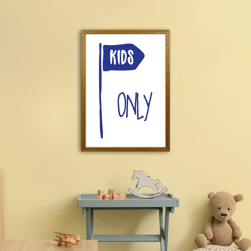 Kids Only Navy  Art Print by Pixy Paper A2 Print Only