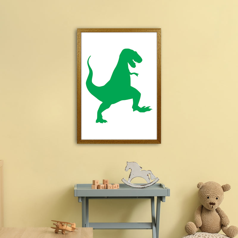 T-Rex Green  Art Print by Pixy Paper A2 Print Only