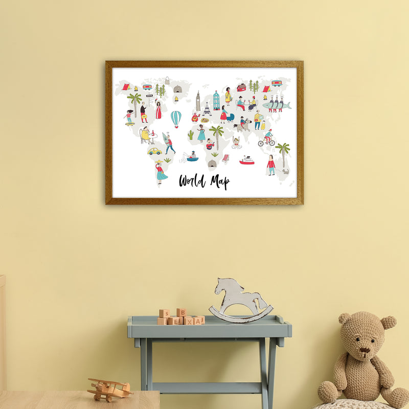 World Map  Art Print by Pixy Paper A2 Print Only