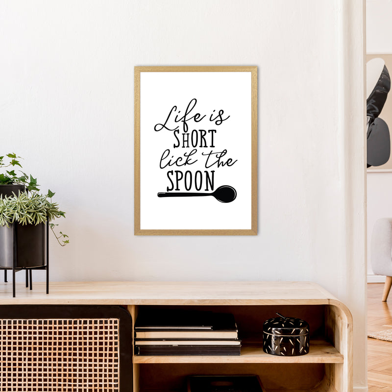 Life Is Short Lick The Spoon  Art Print by Pixy Paper A2 Print Only