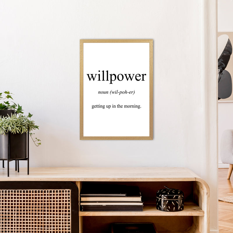 Willpower Meaning  Art Print by Pixy Paper A2 Print Only