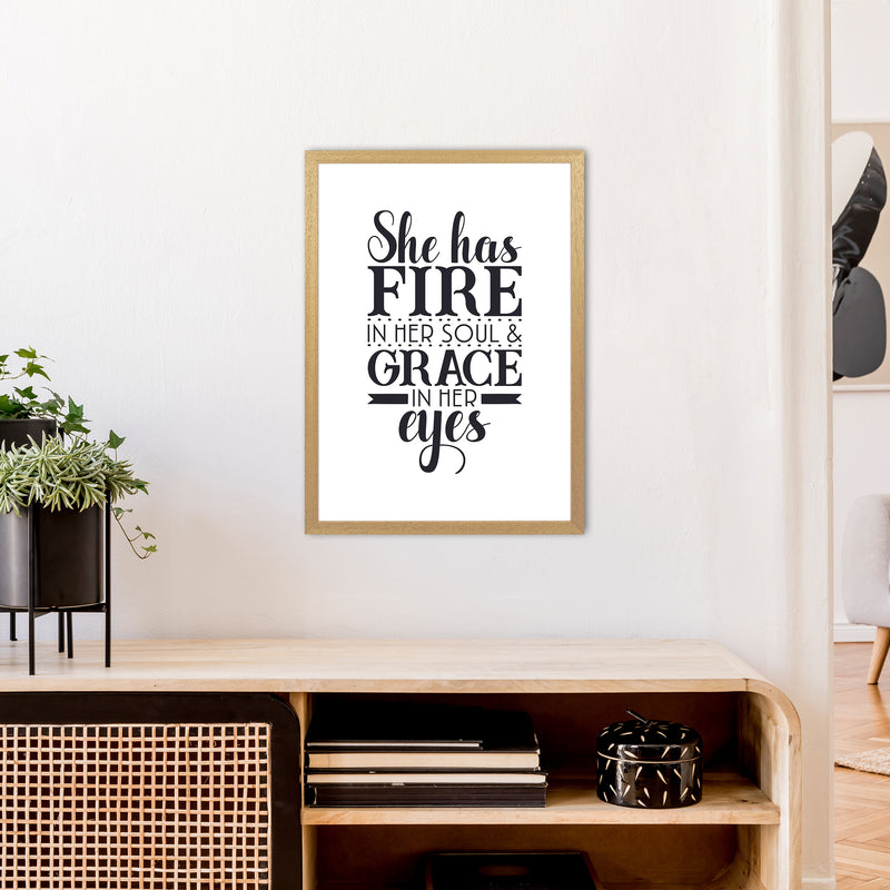 She Has Fire In Her Soul  Art Print by Pixy Paper A2 Print Only