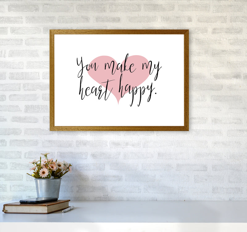 You Make My Heart Happy  Art Print by Pixy Paper A2 Print Only