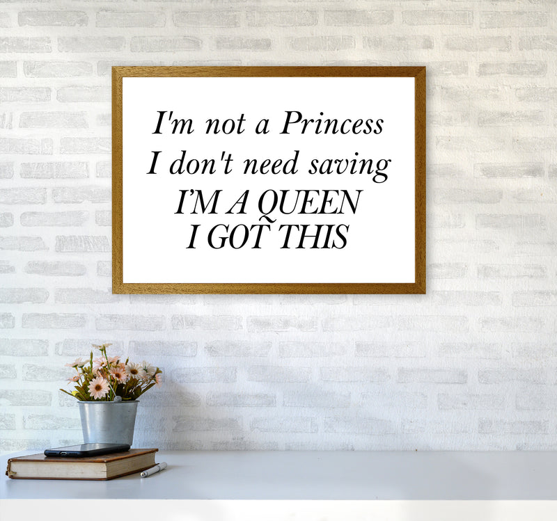I'M Not A Princess  Art Print by Pixy Paper A2 Print Only