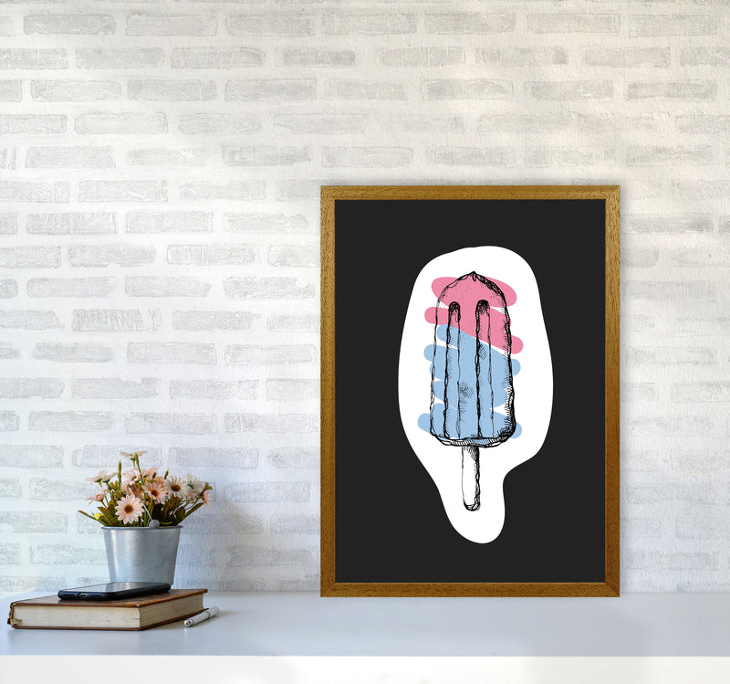 Kitchen Pop Ice Lolly Off Black Art Print by Pixy Paper A2 Print Only