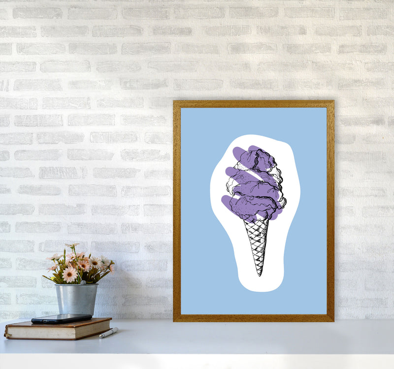 Kitchen Pop Ice Cream Blue Art Print by Pixy Paper A2 Print Only