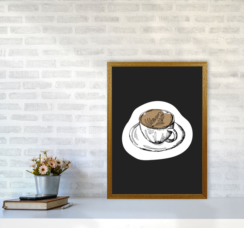 Kitchen Pop Coffee Off Black Art Print by Pixy Paper A2 Print Only