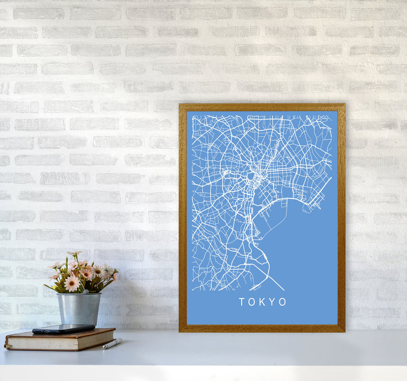 Tokyo Map Blueprint Art Print by Pixy Paper A2 Print Only