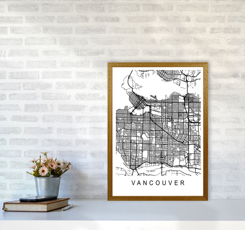 Vancouver Map Art Print by Pixy Paper A2 Print Only