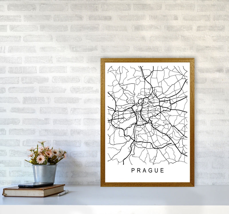 Prague Map Art Print by Pixy Paper A2 Print Only