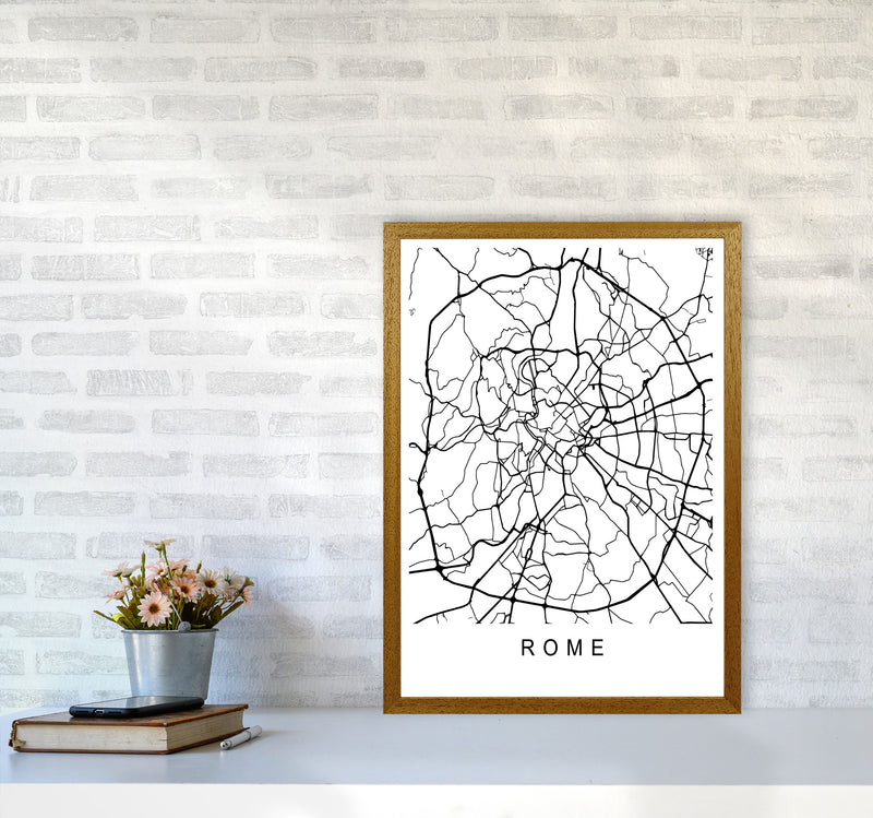Rome Map Art Print by Pixy Paper A2 Print Only