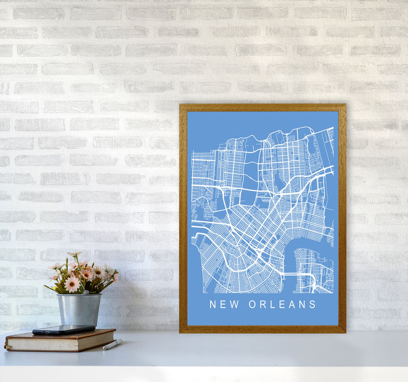 New Orleans Map Blueprint Art Print by Pixy Paper A2 Print Only