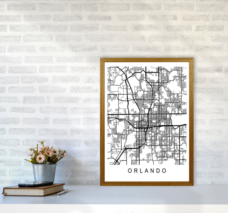 Orlando Map Art Print by Pixy Paper A2 Print Only