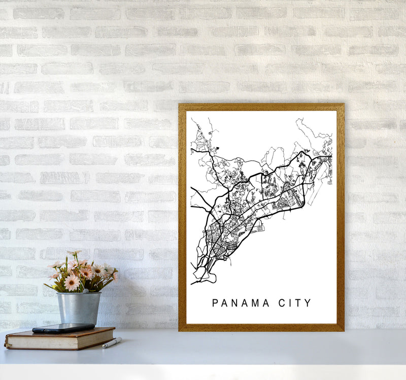Panama Map Art Print by Pixy Paper A2 Print Only