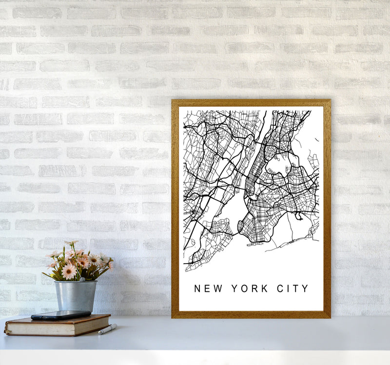 New York City Map Art Print by Pixy Paper A2 Print Only