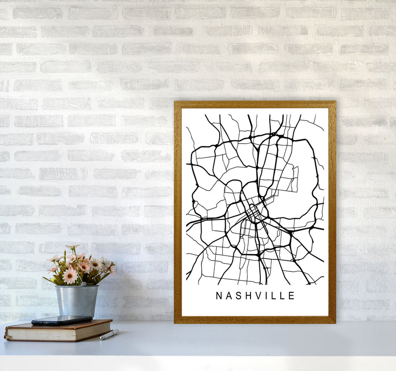 Nashville Map Art Print by Pixy Paper A2 Print Only