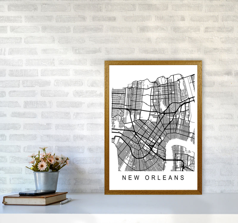 New Orleans Map Art Print by Pixy Paper A2 Print Only