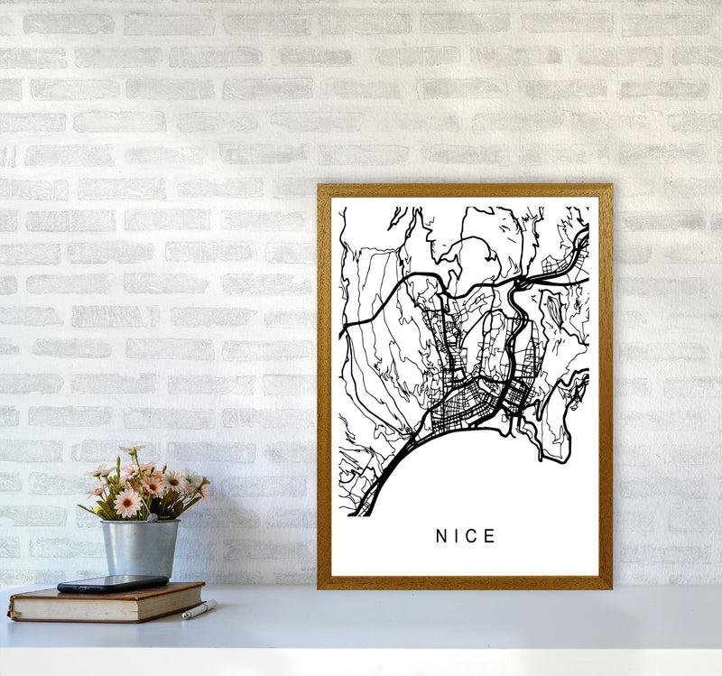 Nice Map Art Print by Pixy Paper A2 Print Only