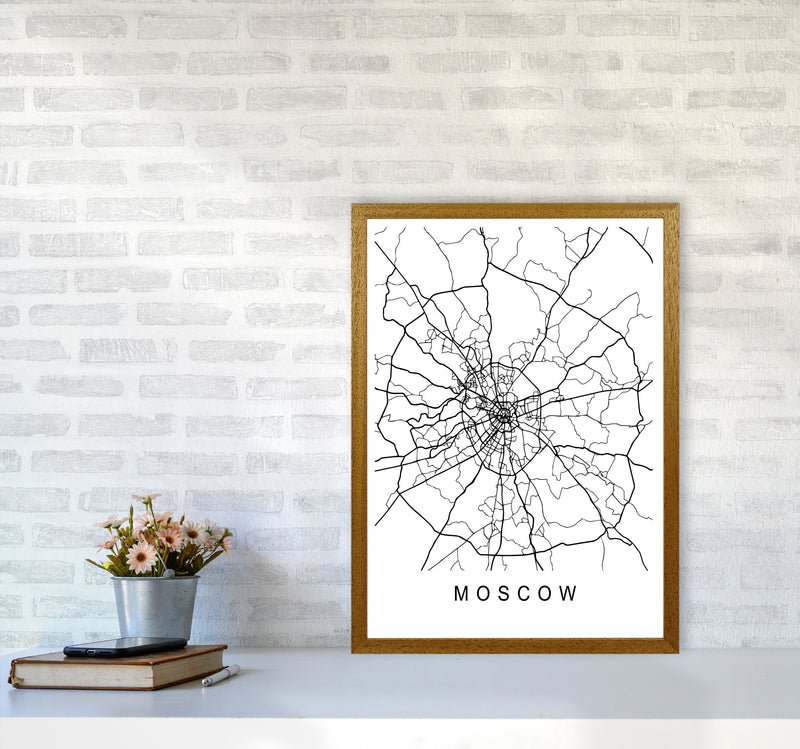 Moscow Map Art Print by Pixy Paper A2 Print Only