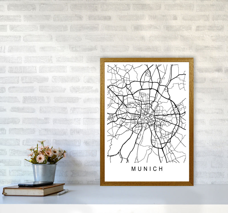 Munich Map Art Print by Pixy Paper A2 Print Only