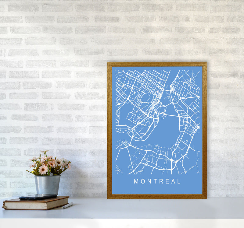 Montreal Map Blueprint Art Print by Pixy Paper A2 Print Only
