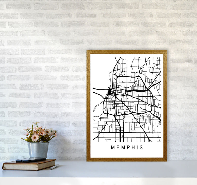 Memphis Map Art Print by Pixy Paper A2 Print Only