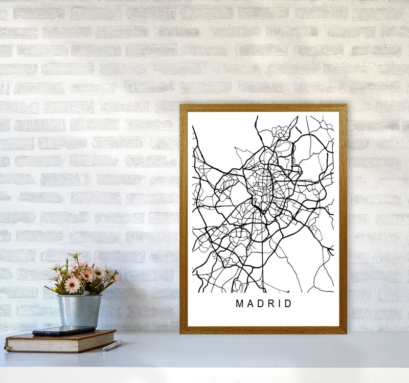 Madrid Map Art Print by Pixy Paper A2 Print Only