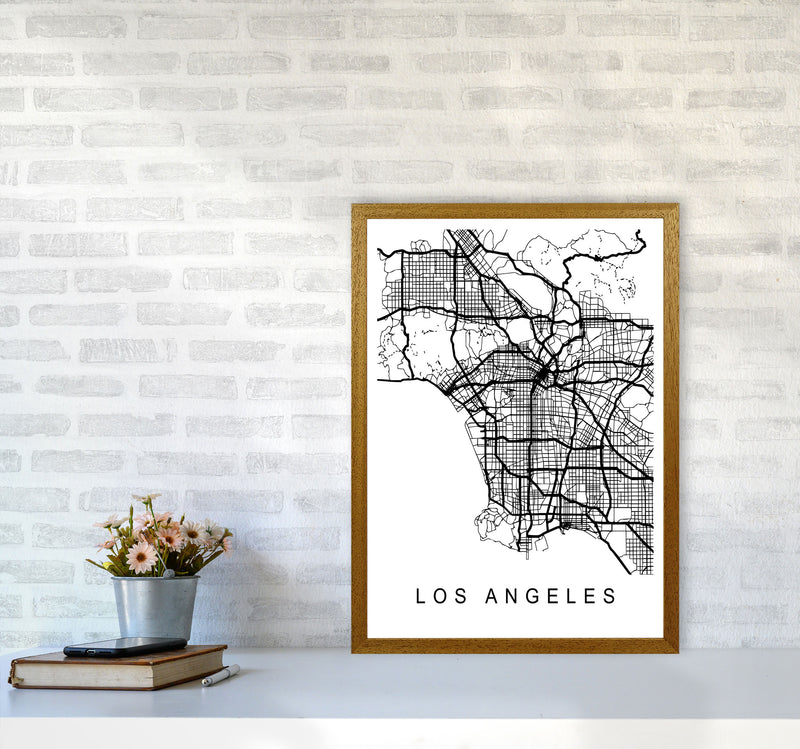 Los Angeles Map Art Print by Pixy Paper A2 Print Only