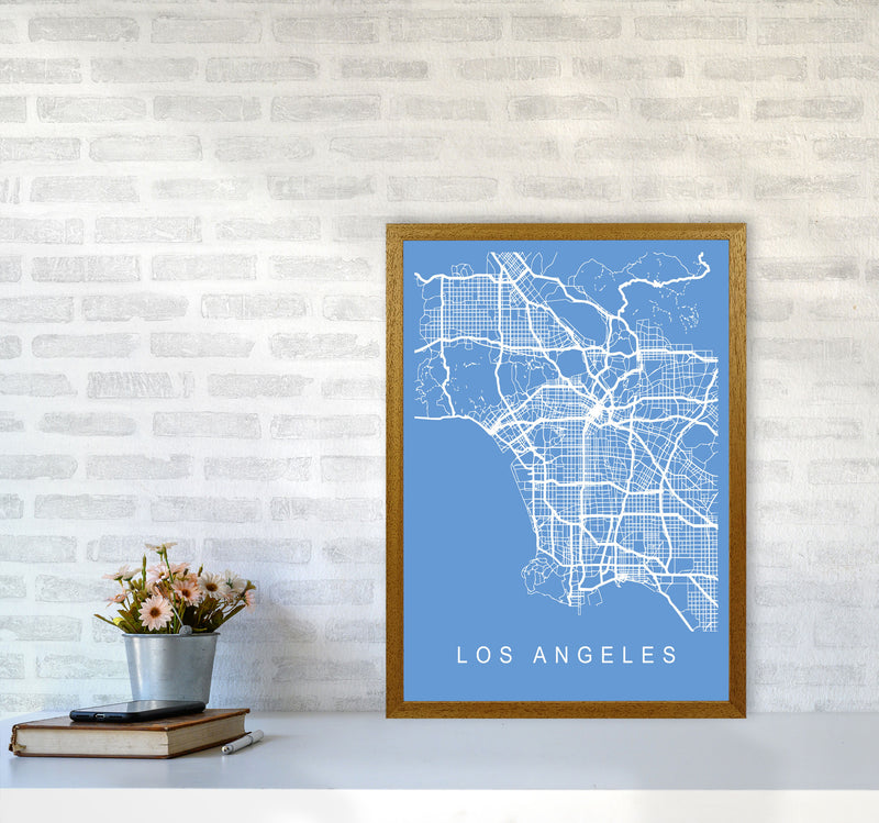 Los Angeles Map Blueprint Art Print by Pixy Paper A2 Print Only