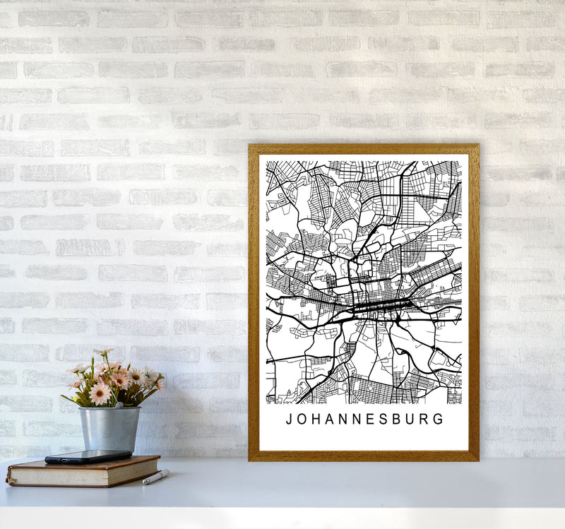 Johannesburg Map Art Print by Pixy Paper A2 Print Only