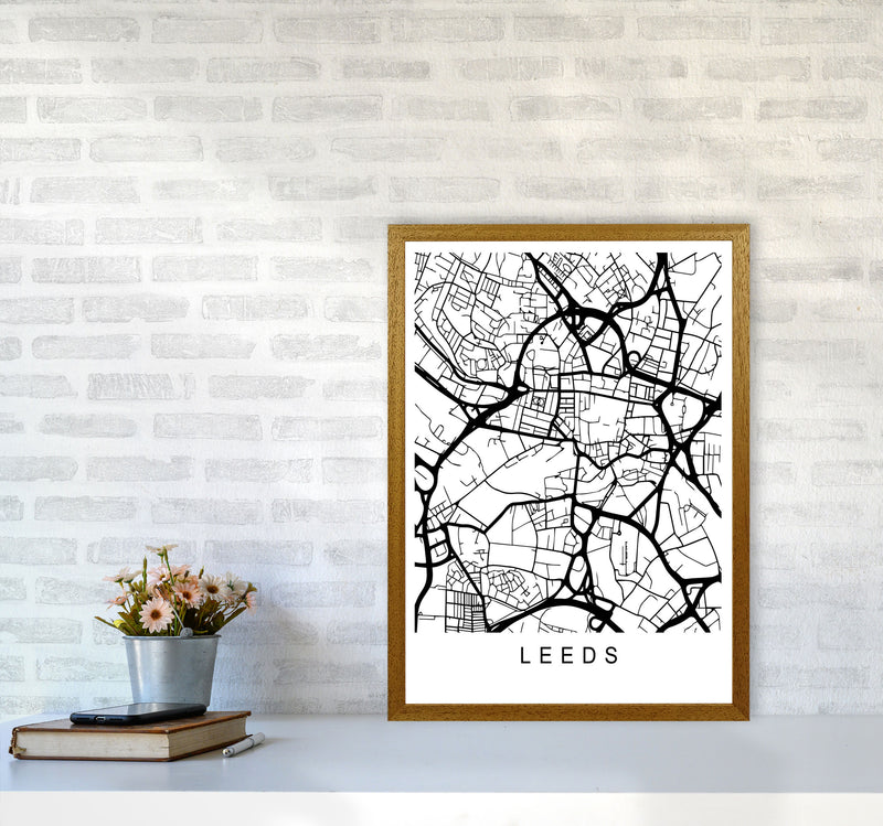 Leeds Map Art Print by Pixy Paper A2 Print Only