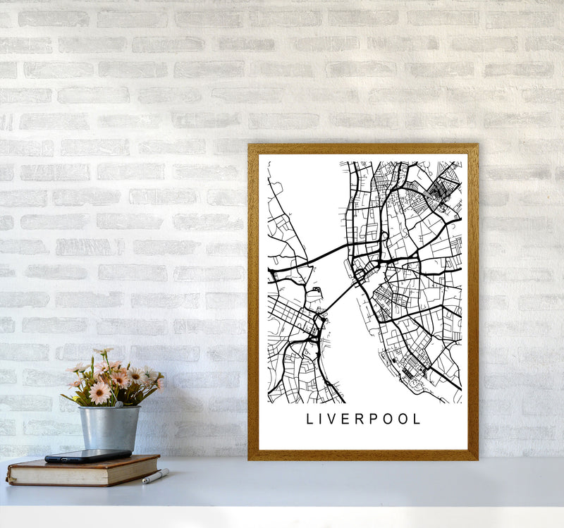 Liverpool Map Art Print by Pixy Paper A2 Print Only