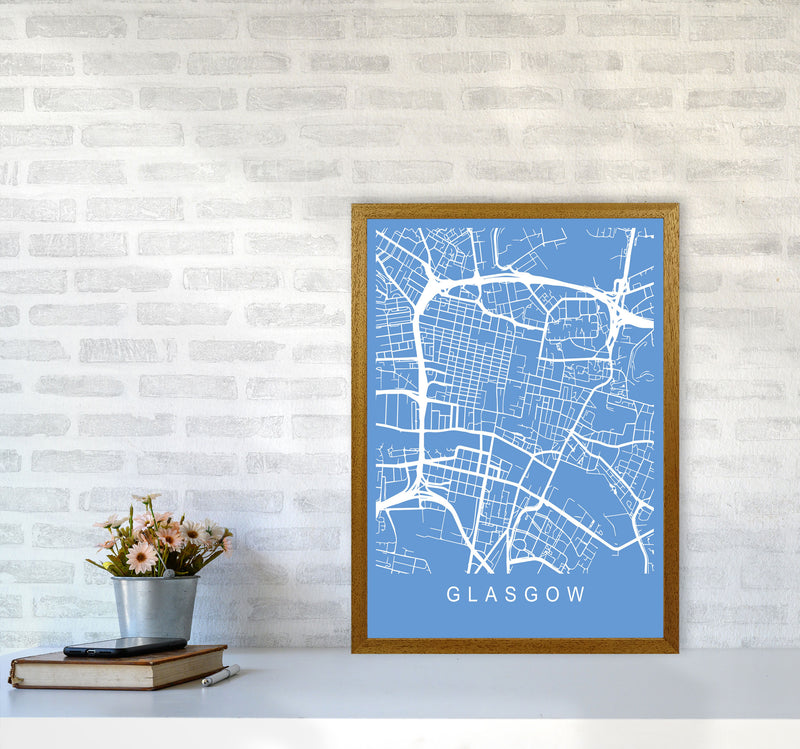 Glasgow Map Blueprint Art Print by Pixy Paper A2 Print Only