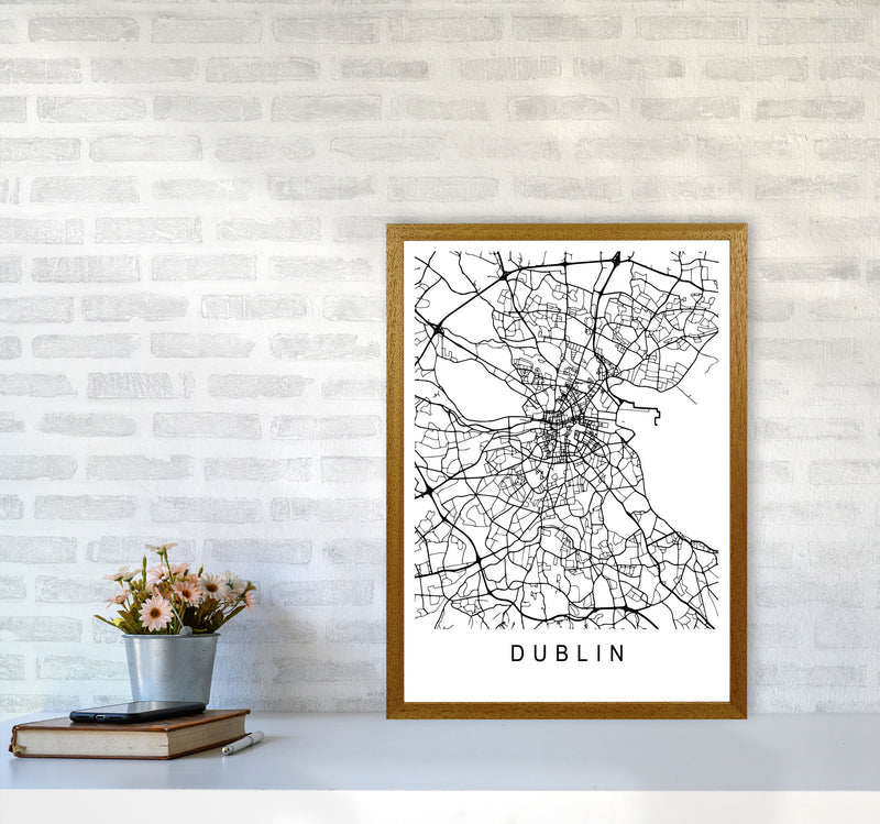 Dublin Map Art Print by Pixy Paper A2 Print Only